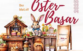 Das Bild zeigt die Einladung zum Osterbasar