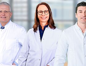 Das Bild zeigt Dr. Jörg Baral, Dr. Julia Müller und Evgeni Baev (v.l.)