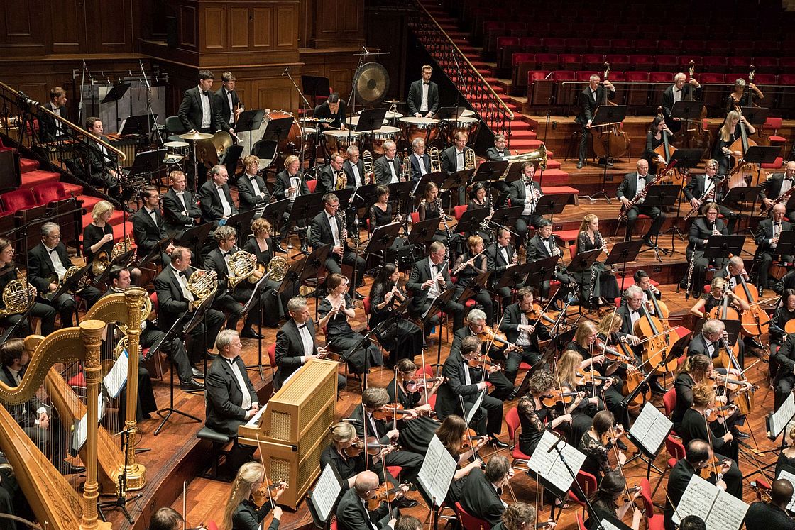 Das Bild zeigt das World Doctors Orchestra bei einem Konzert in Amsterdam