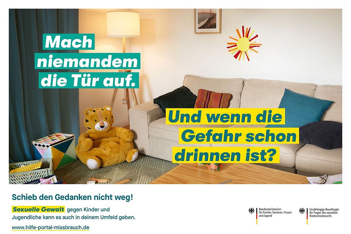 Das Bild zeigt ein Motiv der Kampagne "Schieb den Gedanken nicht weg!"