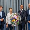 V.l.n.r.: Prof. Dr. Dr. Martin Holderried (Medizinischer Geschäftsführer), Bettina Lisbach (Erste Bürgermeisterin und Aufsichtsratsvorsitzende), Privatdozent Dr. Jonathan Nadjiri und Markus Heming (Kaufmännischer Geschäftsführer).