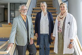Das Bild zeigt Hans-Gerd Köhler, PD Dr. Jeannine Lacroix und Oberärztin Agnes Trasselli (v.l.)