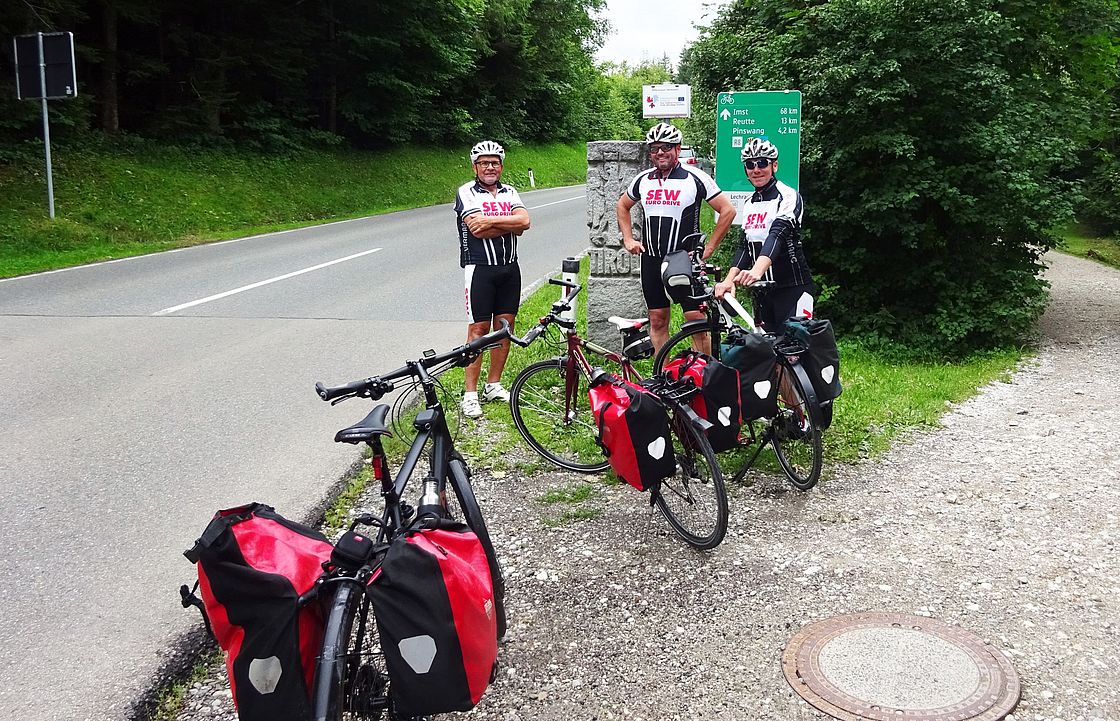 Die drei SEW-Radler auf ihrer Tour.