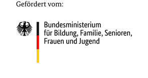 Das Bild zeigt das Logo des Bundesministeriums für Familie, Senioren, Frauen und Jugend