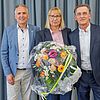 Das Bild zeigt Markus Heming, Brigitte Heimerzheim-Reimer und Prof. Dr. Peter Reimer (v.l.) bei der Verabschiedung.