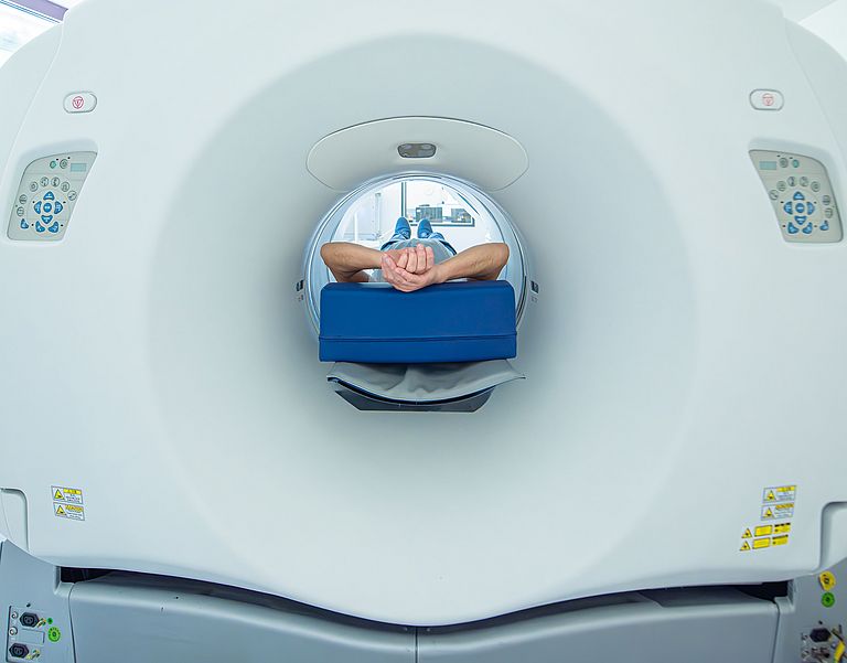 Blick durch das SPECT/CT.