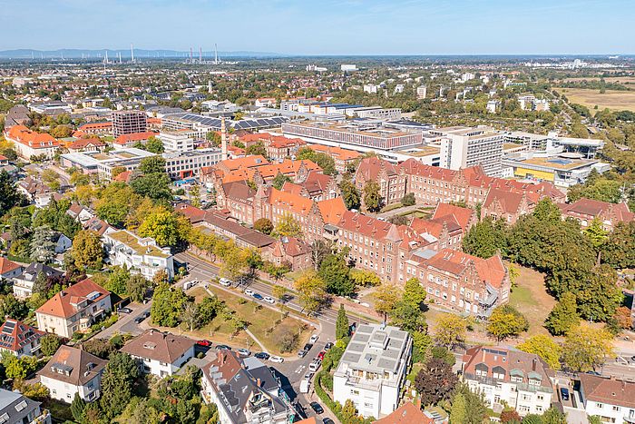 Luftbild des Klinikums Karlsruhe.