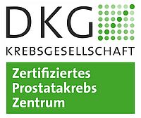 Das Bild zeigt das Zertifikat der DKG für das Prostatakrebszentrum