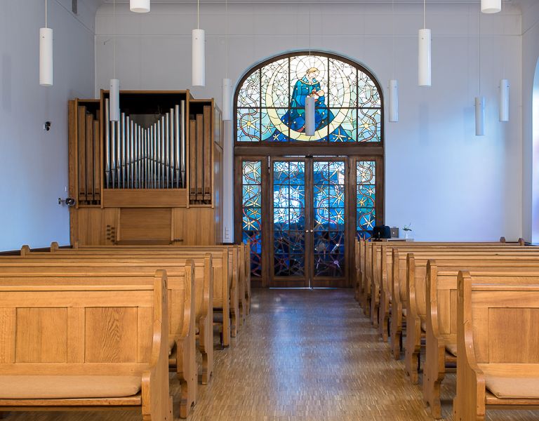 Das Bild zeigt die Kapelle am Städtischen Klinikum Karlsruhe in Haus A.