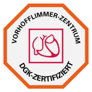 Das Bild zeigt das Logo eines DKG zertifizierten Vorhofflimmer-Zentrums.