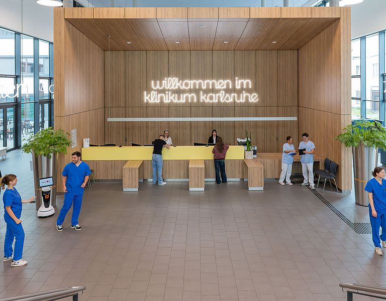 Das Bild zeigt die Administrative Patientenaufnahme in Haus M.