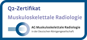 Das Bild zeigt das Zertifikat des DRG-Schwerpunktzentrums für Muskuloskelettale Radiologie der Deutschen Röntgengesellschaft
