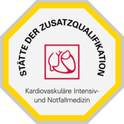 Zertifikatssiegel Stätte der Zusatzqualifikation Kardiovaskuläre Intensiv- und Notfallmedizin