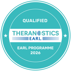 Das Bild zeigt das Zertifikat EARL Theranostics Center of Excellence
