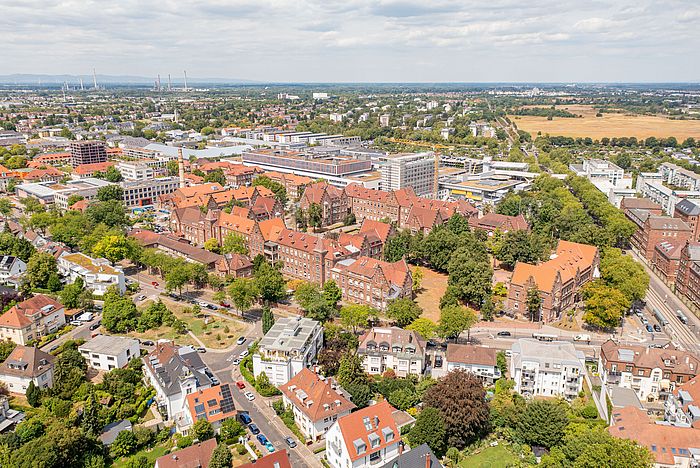 Luftbild des Klinikums Karlsruhe
