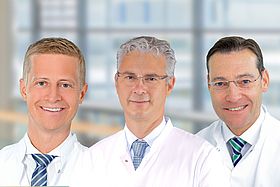 Das Karlsruher Heart Team bestehend aus Prof. Claudius Jacobshagen, Prof. Julian Widder und Prof. Dr. Uwe Mehlhorn (v.l.n.r.)