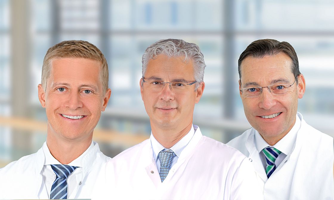 Das Karlsruher Heart Team bestehend aus Prof. Claudius Jacobshagen, Prof. Julian Widder und Prof. Dr. Uwe Mehlhorn (v.l.n.r.)