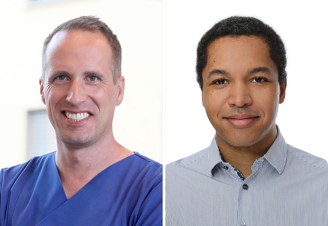 Das Bild zeigt Prof. Dr. Johannes Schultz und PD Dr. Jonathan Nadjiri (v.l.)